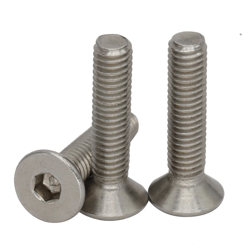 M10 M10*40/45/50/55/60 M10x40/45/50/55/60 304 316 Stainless Steel SS Bolt Hex Hexagon Socket Flat CSK Countersunk Head Screw