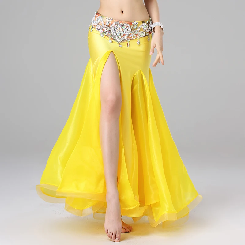 Gele Buikdans Rokken Voor Vrouwen Luxe Buikdans Rokken (Zonder Riem) Oosterse Buikdans Kostuums Rok