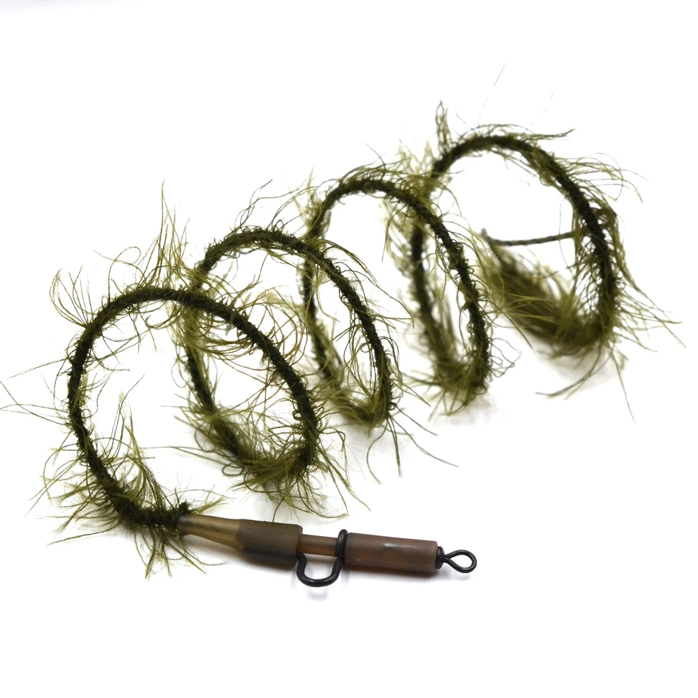 MNFT 1Pcs Carp Fishing Weed Link Leadcore Line Leader Camo Weed Effect Lead Core Carp Hair Rigs Tackle