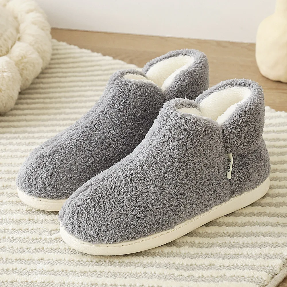 

Dropshipping 2022 Waterproof Spring Cotton Slippers Male Home Warm Men Women Shoes Indoor Outside Fluffy Loafer Shoes