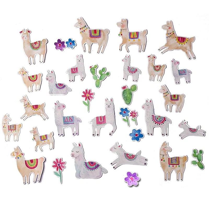 31 Pieces Cute Llama Stickers for Kids Cool Farm Animal Sticker Pack for Scrapbooking and Journals