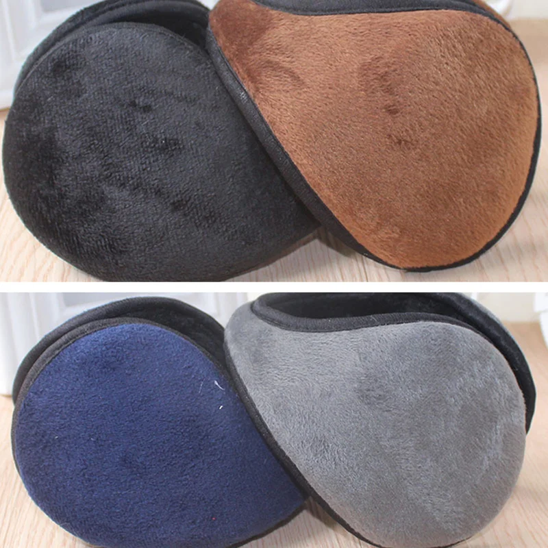 Hot Plush Earflap Back-wearing Style Earbags Men Earmuffs Male Earflap Winter Outdoor Casual Keep Warm Protector Ear Cover