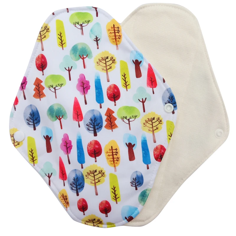 cloth day night pads menstrual pad sanitary pads wholesale, 5pcs lady reusable cloth pads with bamboo cotton inner