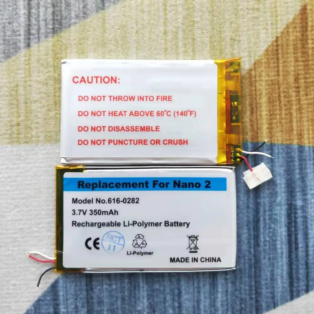 ISUNOO High Capacity 3.7V Li-ion Battery Replacement 350mAh for iPod Nano 2 2G 2nd Gen MP3 with Free Tools image 2