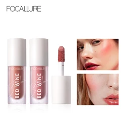 FOCALLURE Hangover Red Wine Blusher 4 Colour Natual Makeup Face Liquid Blush Long Lasting Cosmetics