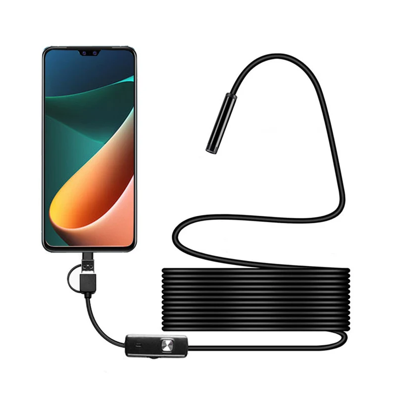 USB-эндоскоп с кабелем, объективом 8 мм, 2 м, 5 м
