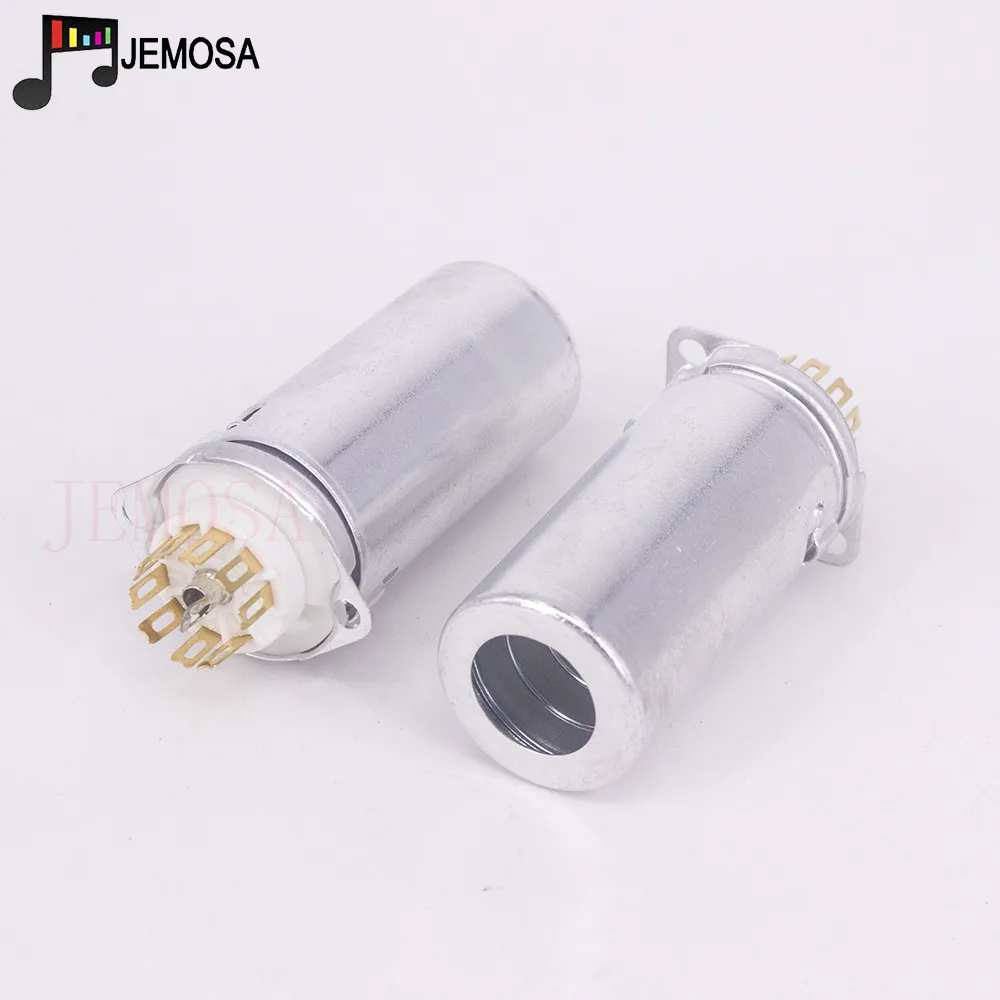 1 قطعة 9Pin المقبس أنبوب السيراميك مع الألومنيوم درع GZC9-F-B-55 ل EL84 6922 12AX7 12AU7 ECC83 ECC82 EL84 6922 فراغ أنبوب Amplif