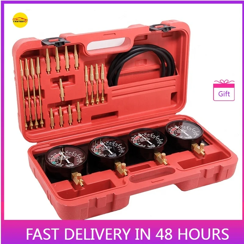 4-Carb Carburator Kit Set Motorcycle Su Fuel Vacuum Carburetor Synchronizer Gauge