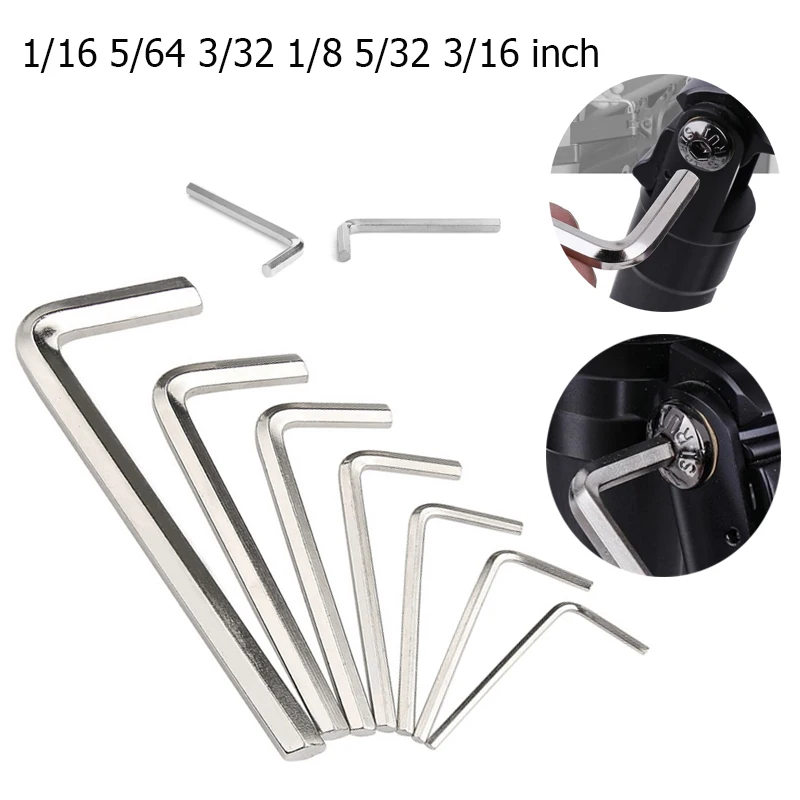 1-10PC Allen Wrench Inch Wrench 1/16 5/64 3/32 1/8 5/32 3/16 Inch Allen Key Short Arm Tool Set Easy To Carry In The Pocket