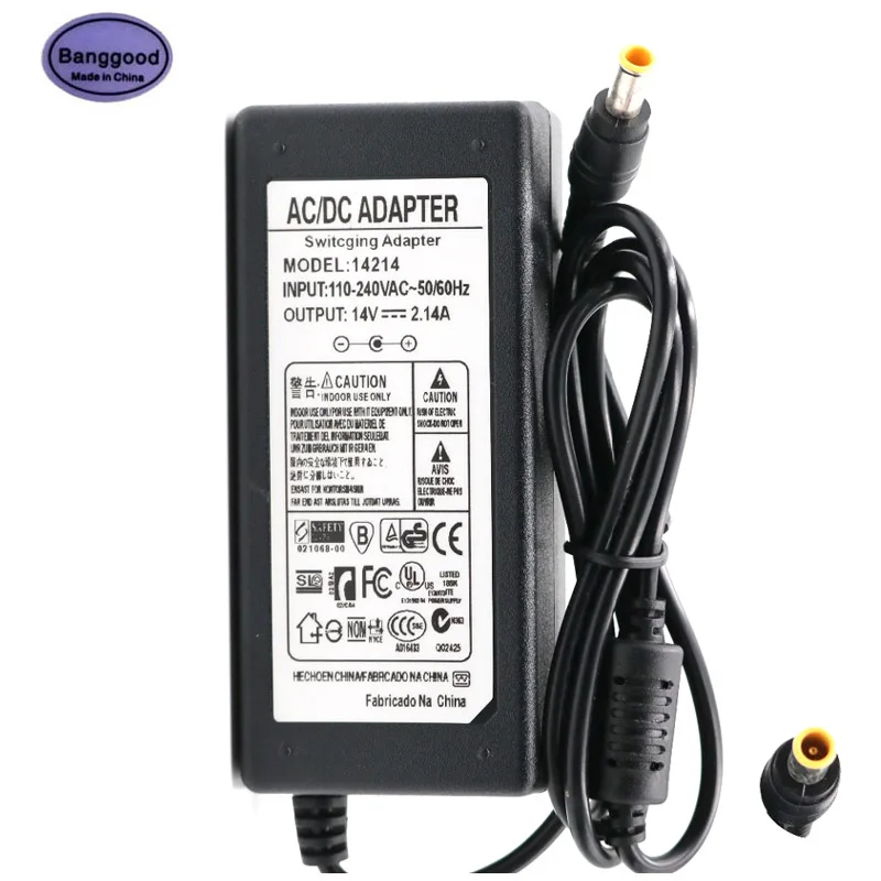 

14V 2.14A 6.5x4.4mm 30W Laptop AC Power Adapter Charger for Samsung Monitor S19B150N S19B360 S22B360HW ADM3014 Power Supply