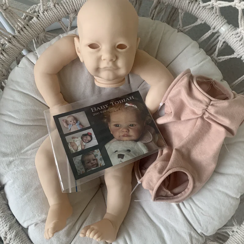 23inch Reborn Doll Kit Realistic Reborn Baby Doll Tobiah Reborn Doll Kit Lifesize Baby DIY Unfinished Doll Parts