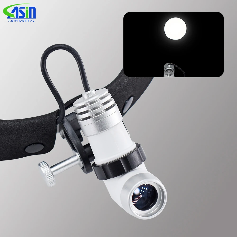 KD-203AY-4 Medical Surgical Headlight Dental Head Lamp 3W Spot Brightness Adjustable with Two Pcs Batteries dentistry tools