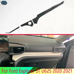 For Ford Explorer ST U625 2020 2021 Car Accessories Carbon Fiber Style Center console Interior Instrument Panel Around trim