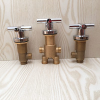 MTTUZK Solid Brass Chrome Finish Bathtub Cold Hot Water Control Valve  Bath Shower Mixer Bathtub Faucet 5 Hole Tap Switch Valve