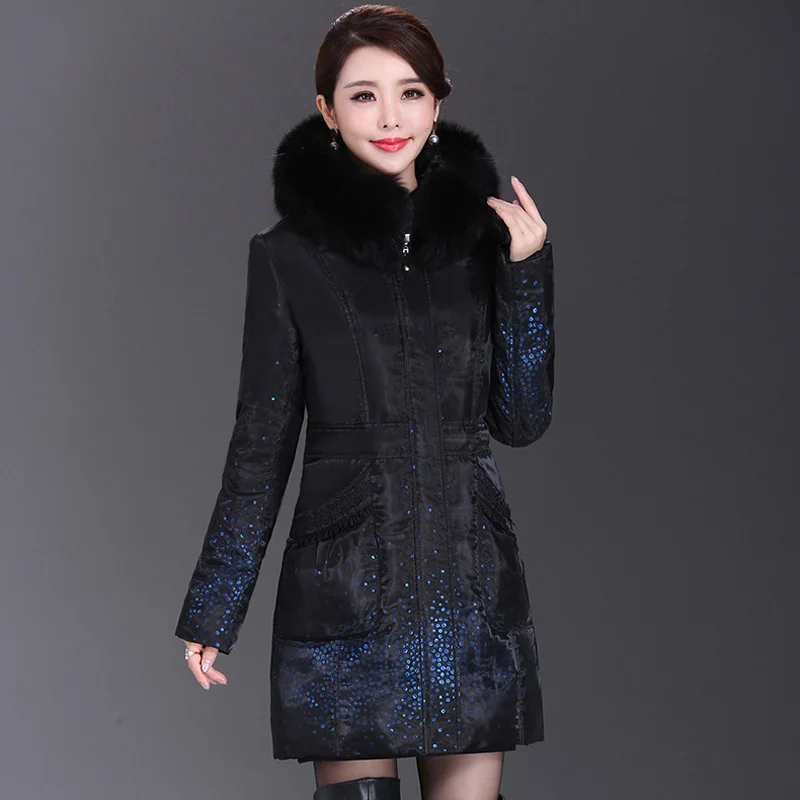 Delle donne Imbottiture Giacca di Nuovo Modo di Disegno di Stile Coreano del 90% Piume D\'anatra Bianca Imbottiture Cappotto Caldo Outwear