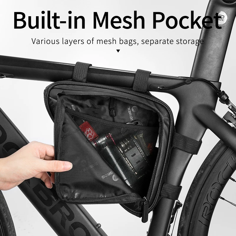 ROCKBROS Bike Bicycle Front Frame Triangle Bag Ultra-light Tube Small Packet Repair Tool Pouch Cycling Outdoor Sports Accessory