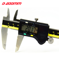 0-200mm 8INCH CNC Calipers Digital Vernier Caliper LCD Electronic Caliper Measuring Stainless Steel Hand Tools