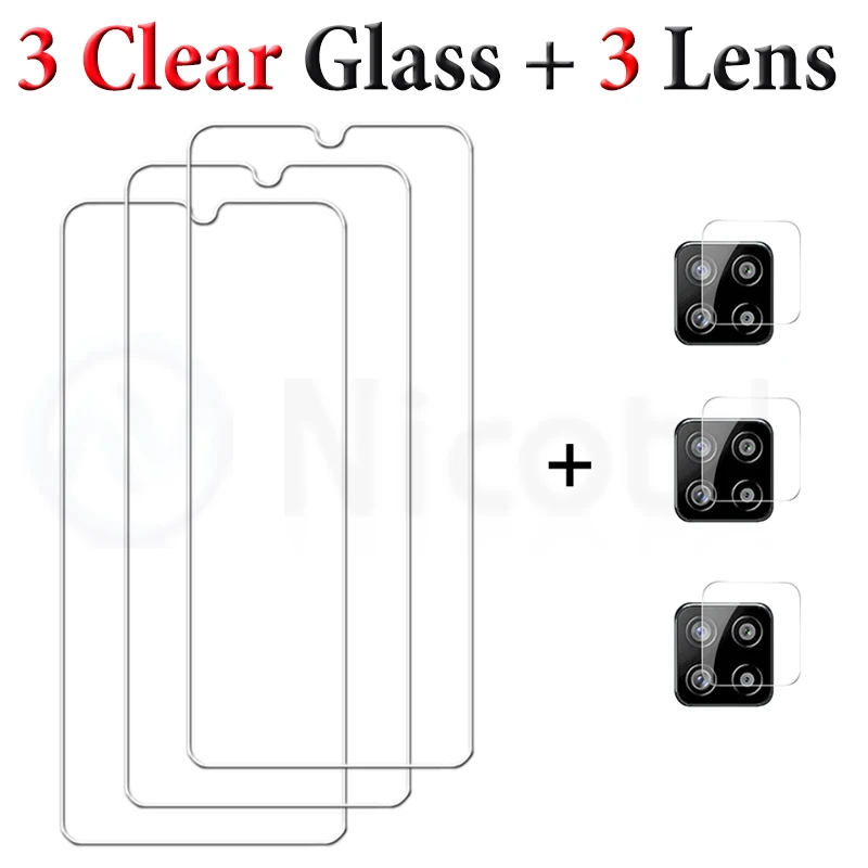 For Samsung Galaxy A12 A52 A72 Camera Lens Film screen Protectors Protective Glass For Samsung a30 a31 a50 a51 a70 a71 9H Glass