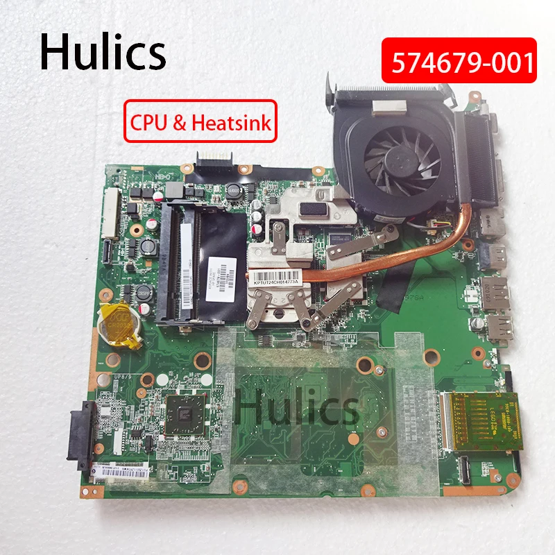 Hulics Used Laptop Motherboard For HP Pavilion DV7 DV7-3000 574679-001 DA0UT1MB6E1 DDR2 Cpu & Heatsink And Fan