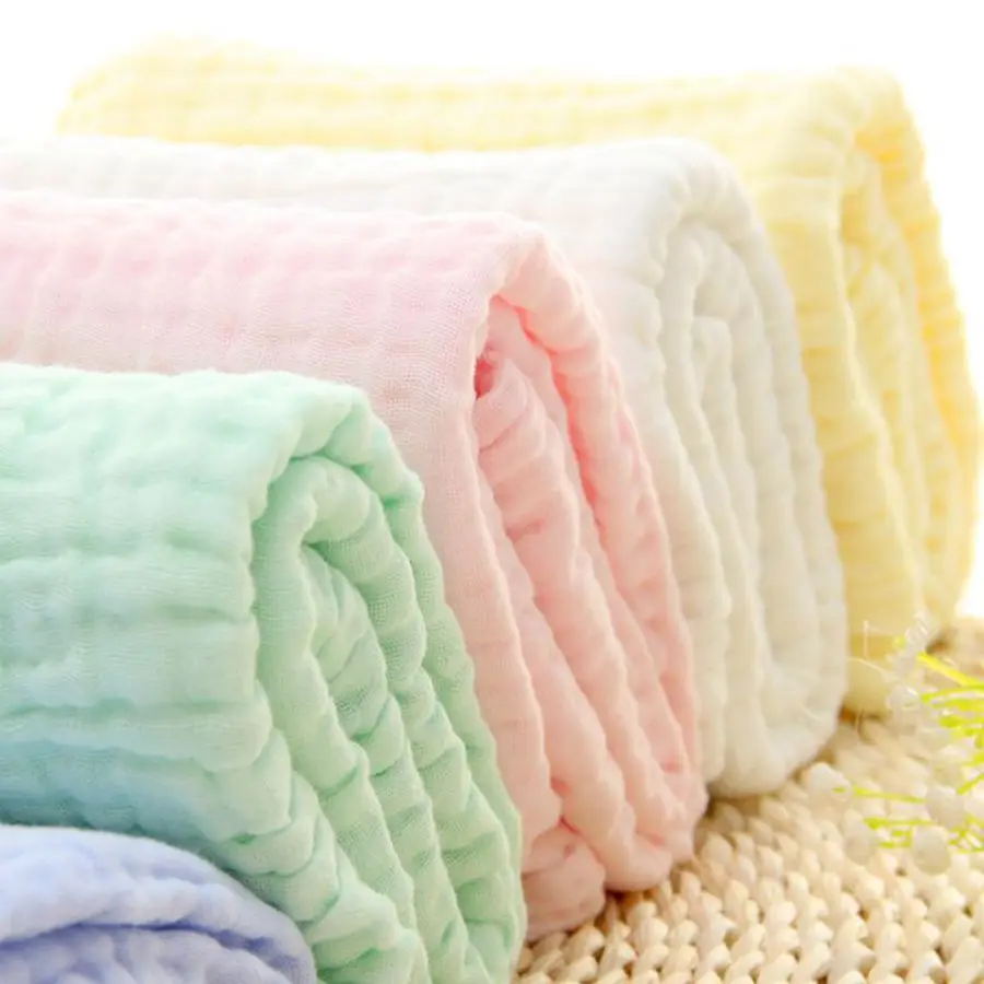 6 layers pure cotton gauze square towel 30*30cm washcloth saliva towel for baby 10pcs/lot