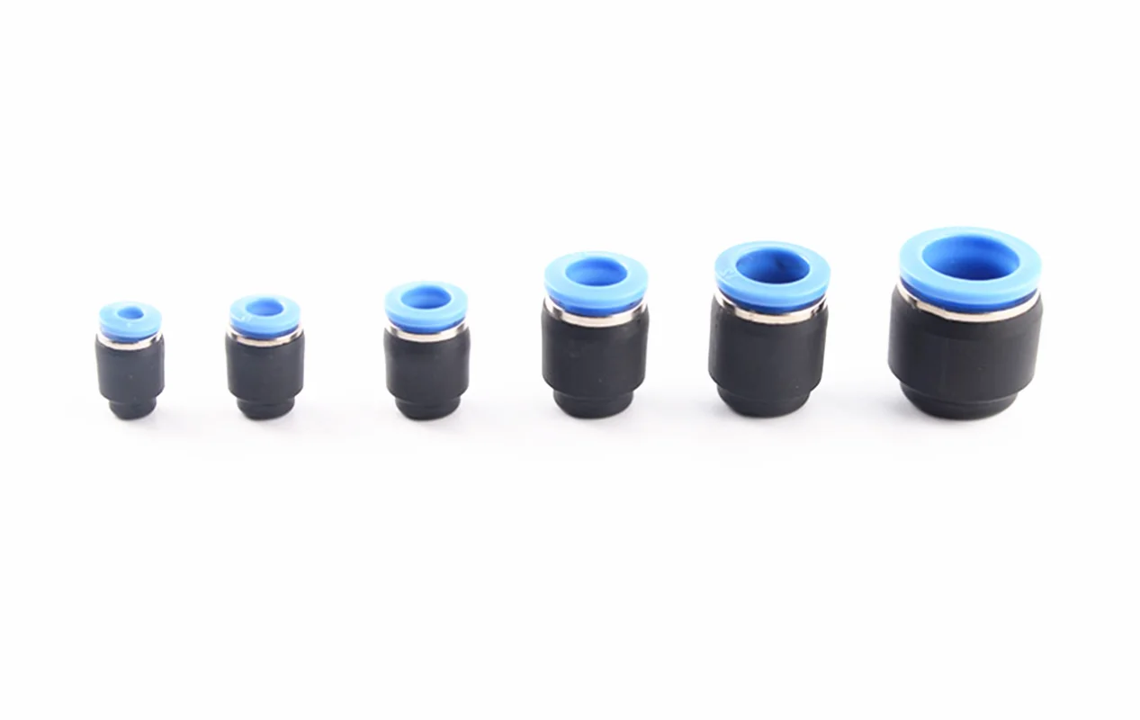 10Pcs/Lot PPF 04 06 08 10 12 16mm Pneumatic End Cap Air Straight Push Plastic Fitting for Hose Pipe