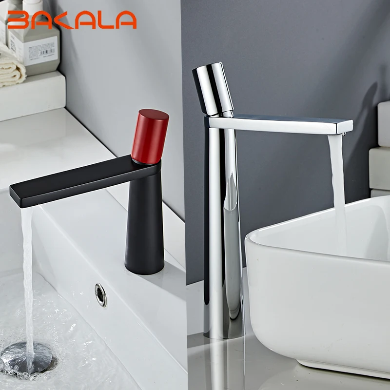 

BAKALA Bathroom Faucet Brush gold Basin Faucet Mixer Hot &Cold Bathroom Basin Faucet Mixer Tap Hot and Cold Sink faucet