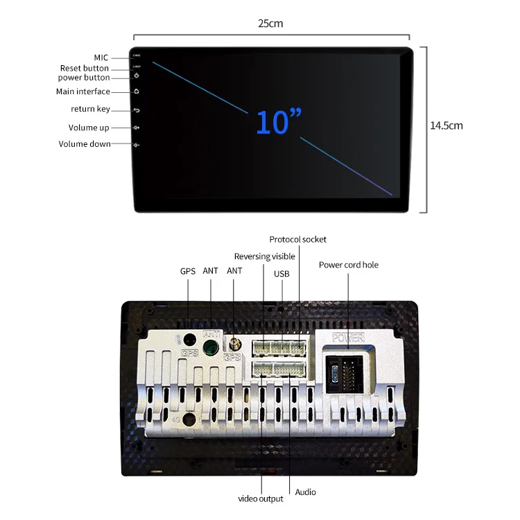 Low Price Systems 10 inch Car Radio Android 8.1 Audio Player Car Radio 2 Din Android GPS Car DVD Player