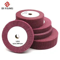 100/125/150/200/250/300mm naylon taşlama tekerleği ovma ovma pedi flap paspas parlatma tekerleği disk 20mm delik 1 ''/2'' kalınlığı