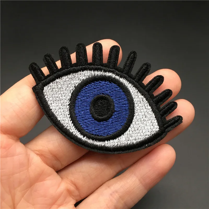 Eye Size: 6.6x4.6cm DIY Stripes for Clothing Embroidery Patch Iron on Badge Sewing Clothes Stickers Applique Decoration