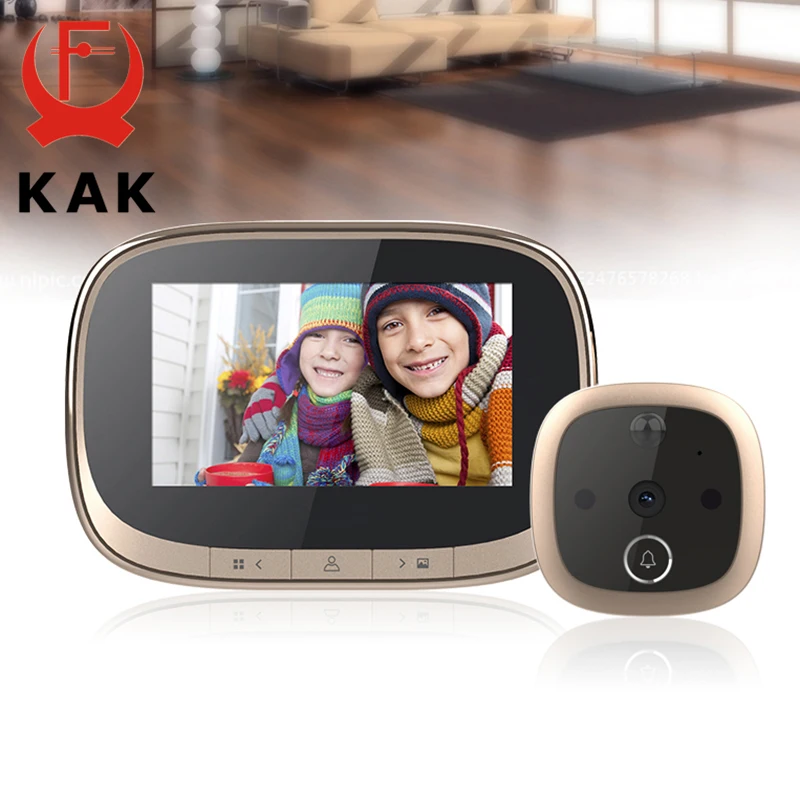 Imagem -02 - Kak-ir Eletrônico Porta Viewer Bell ir Night Câmera Gravação de Vídeo Smart Peephole Campainha 43