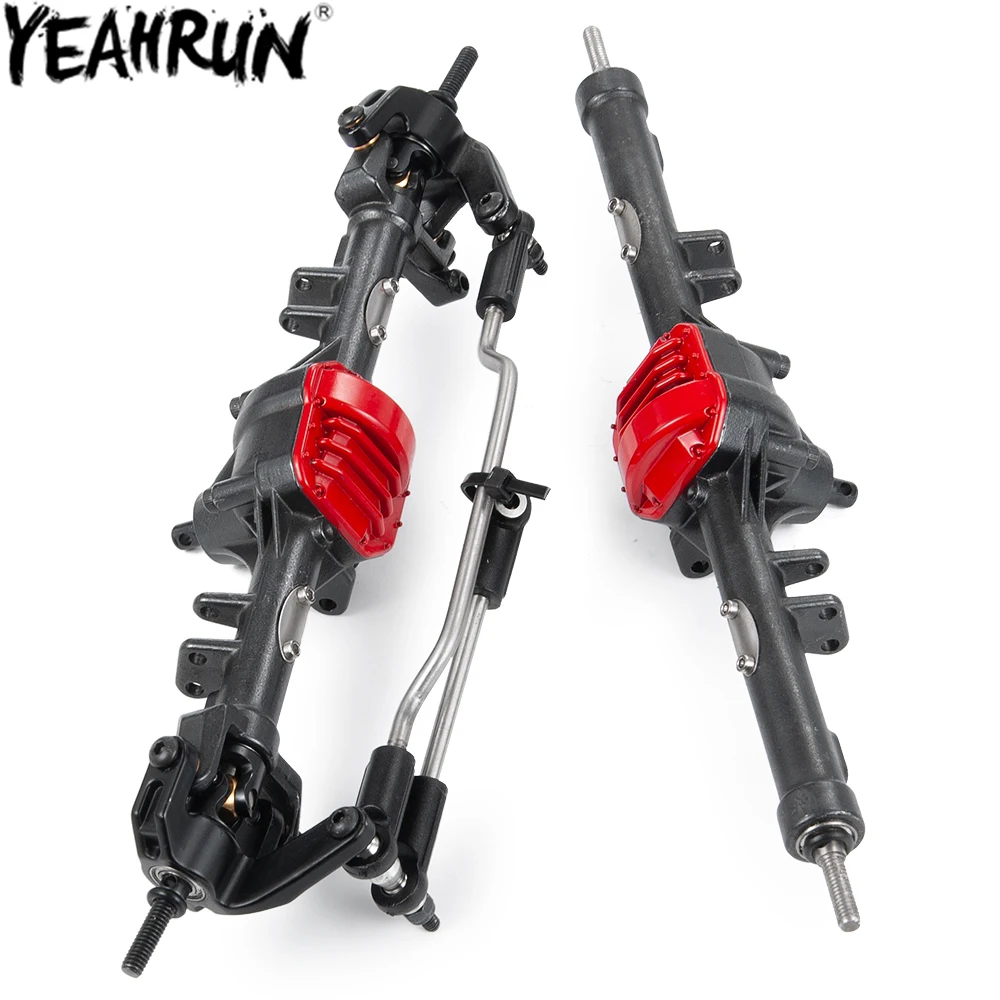 

YEAHRUN Metal Front Rear Axle Straight Complete Axles for 1/10 RC Rock Crawler Car Axial SCX10 II 90046 90047 90059 90060