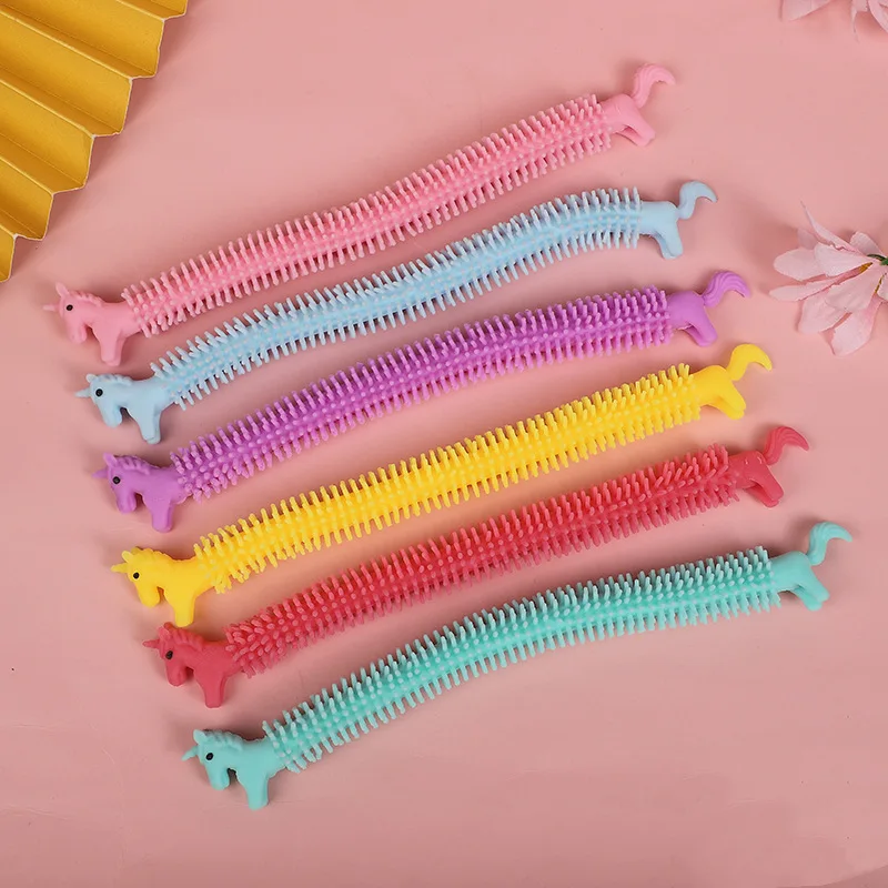 Kawaii Squishy Unicorn Noodle Stretch String Rope Anti Stress Toys String Fidget Autism Vent Toys Decompression Toy Fidget Toys