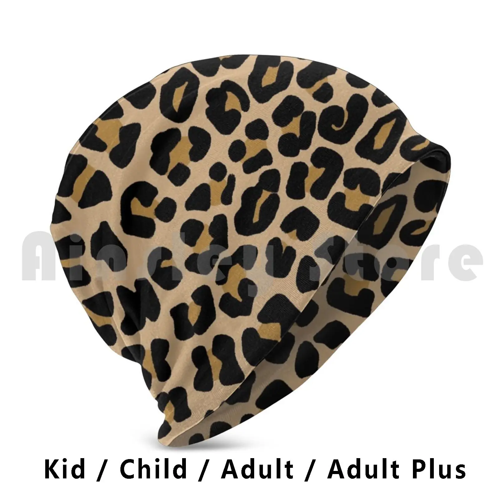 Leopard Print Beanies Knit Hat 2520 Beanies Print Brown Orange Light Brown Fur Animal Fur Beige Leopard Leopard