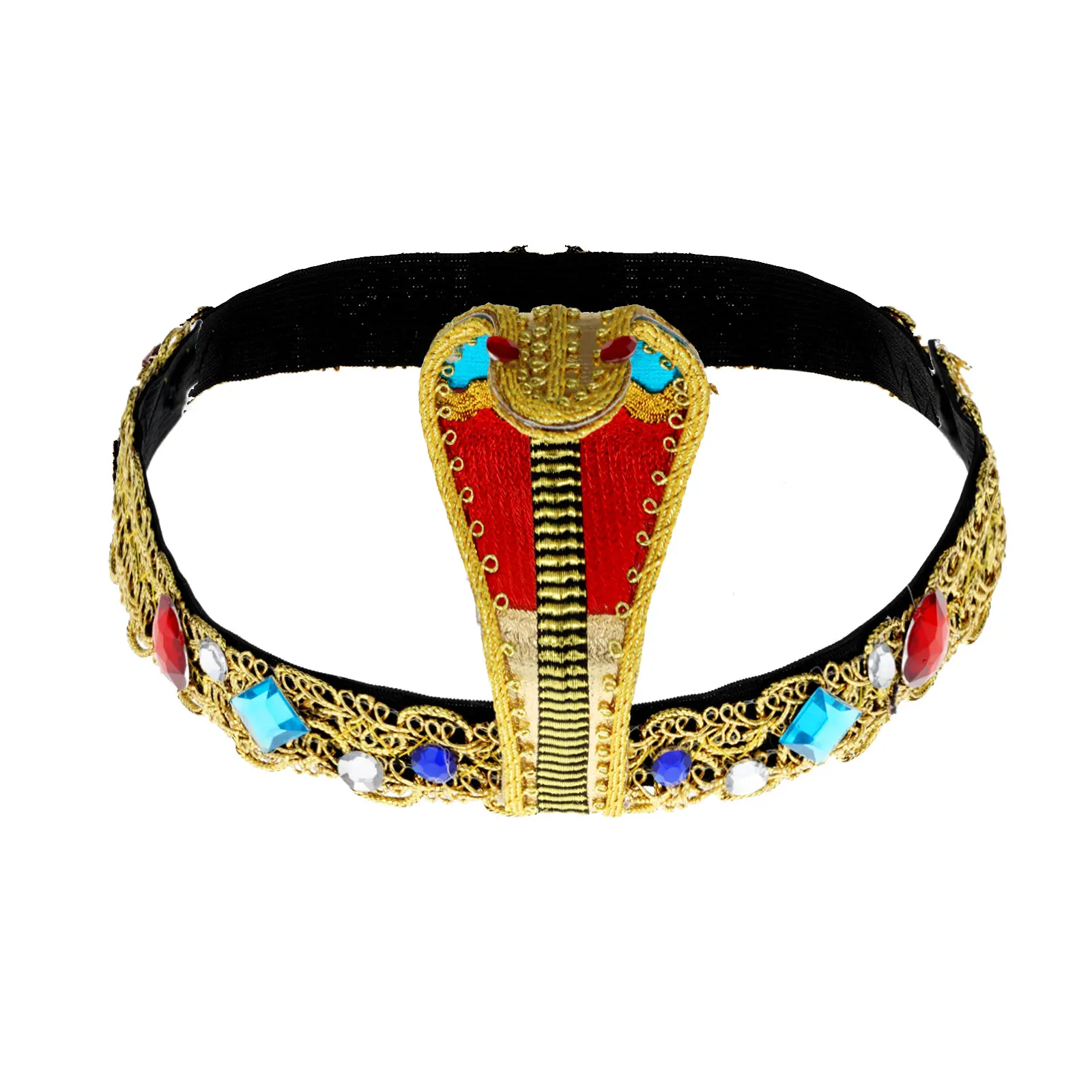 Snake Shape Headdress Halloween Cosplay Costume Jewelry Golden Cleopatra Snake-shaped Headdress Treasure Queen Hair Accessories