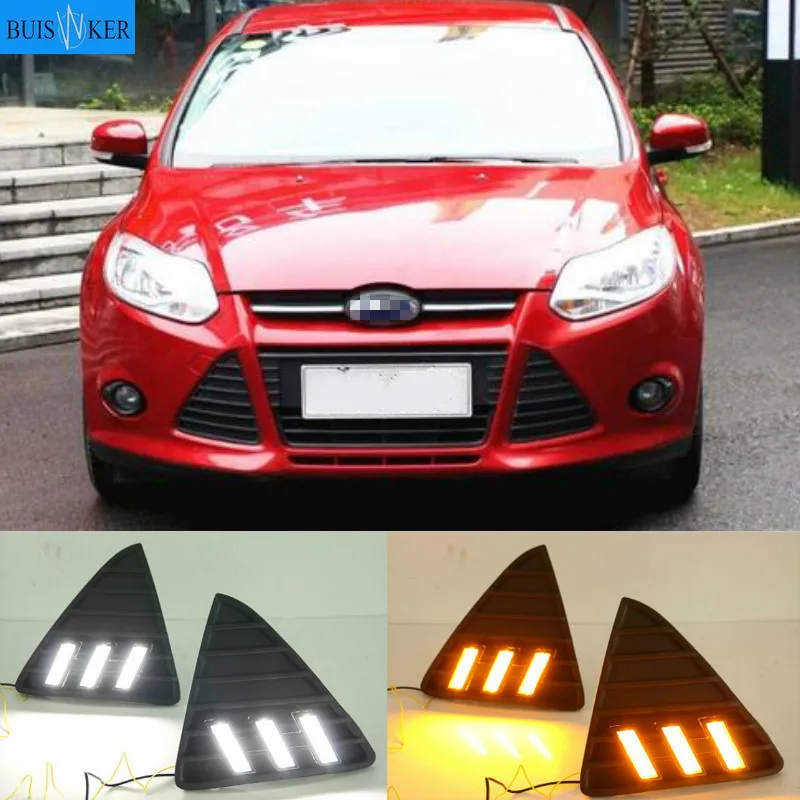 

For Ford Focus 3 LED headlight for ford focus MK3 LED light 2012~2014 LED Daytime Running Lights DRL fog lights Cover headlights