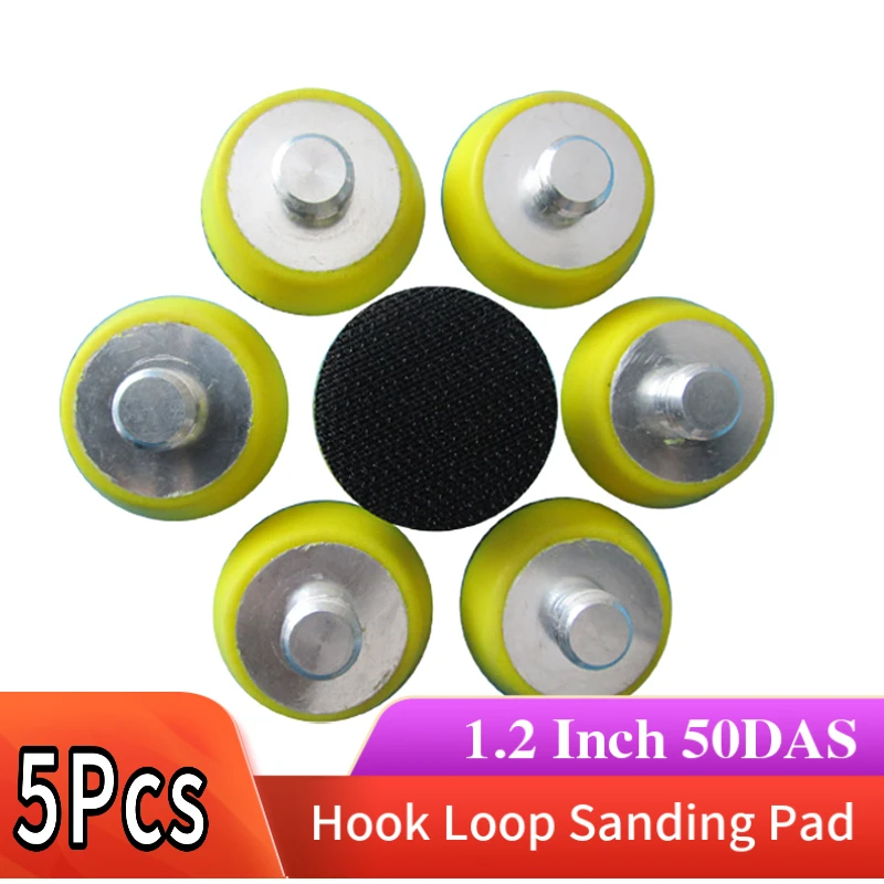 5 stücke 1,2 zoll 50DAS Schleifen Disc Sichern Pad 10*5,5mm Gewinde Schleifen Pad Schleif Werkzeuge Elektrische Grinder zubehör