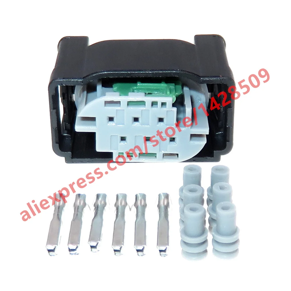 1 Set 6 Pin 0.6 Series Miniature Waterproof Connector Automotive Throttle Sensor Electric Wire Socket 1-967616-1