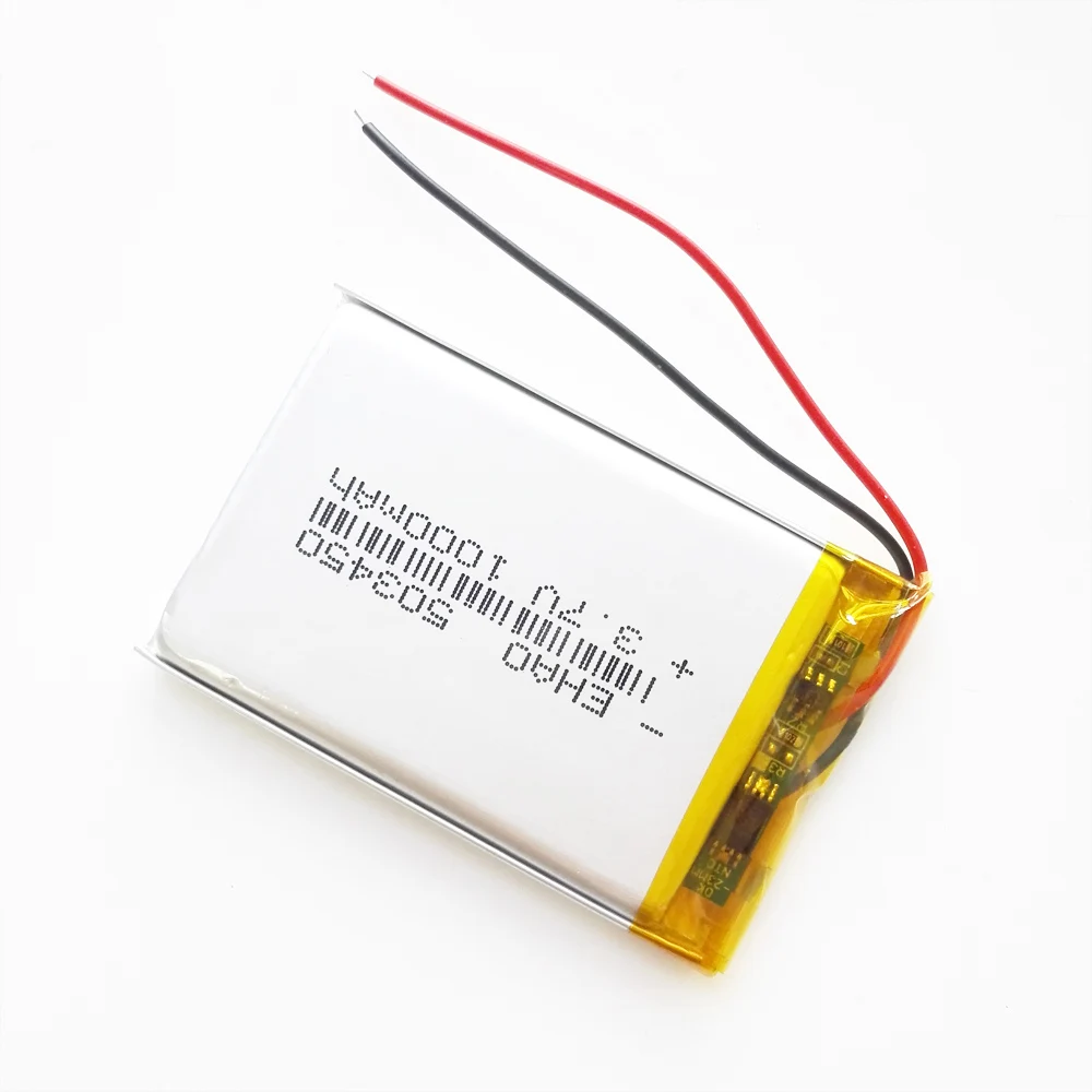 Lot 5 PCS Akumulator litowo-polimerowy LiPo 3,7 V 1000 mAh 503450   Komórki do Mp3 DVD PAD Kamera Rejestrator Głośnik GPS