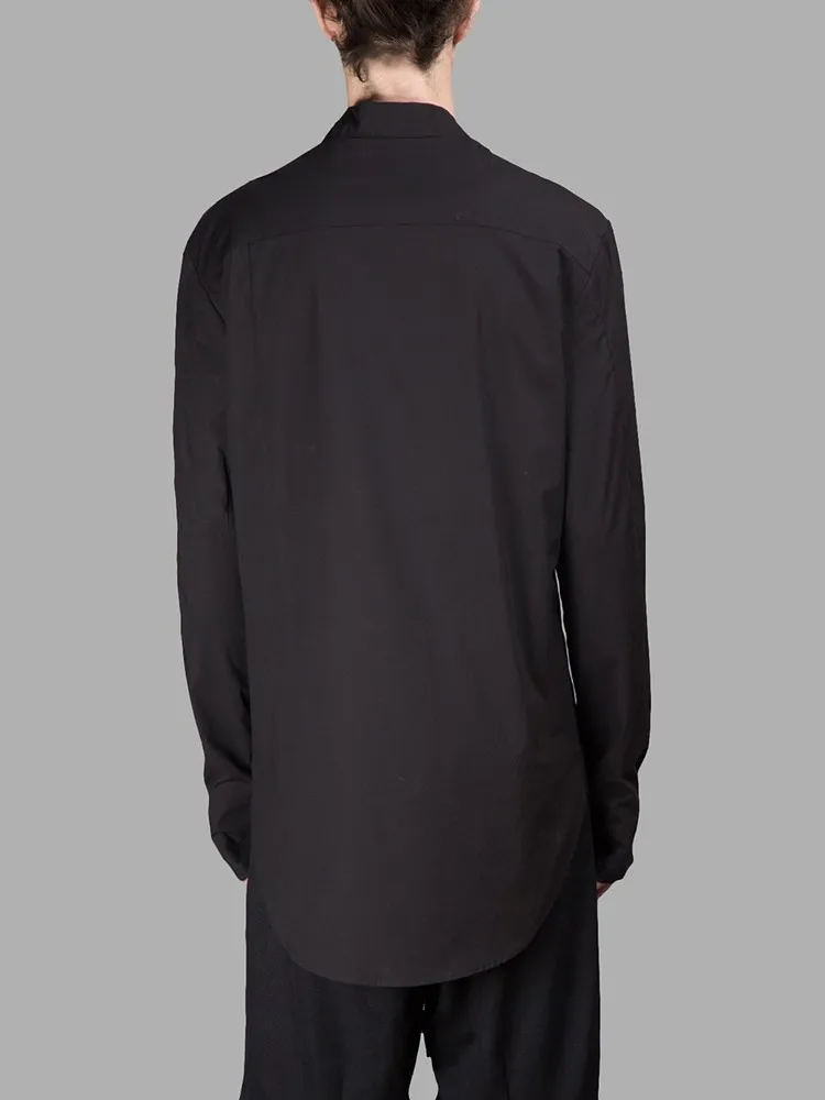 

Men's Long Sleeve Shirt Spring And Autumn New Solid Color Inclined Lapel Personality Design Youth Fashion Trend Shirt