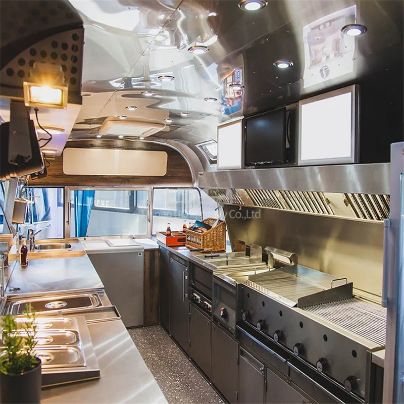 휴대 대형 오프로드 캠퍼 트럭 반 하우스 트레일러 요리 트레일러