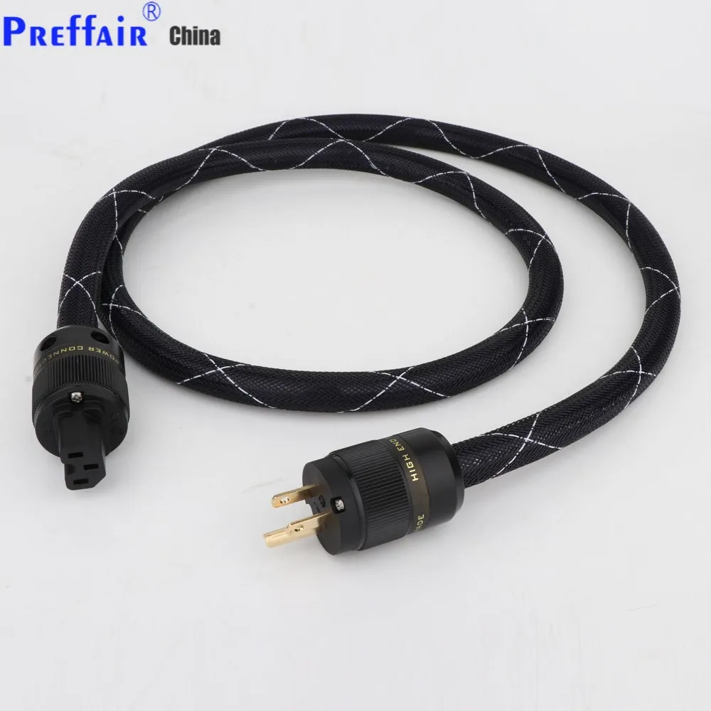 Preffair D516 OFC ทองแดง SCHUKO เสียง DIY สายไฟ EUR ปลั๊กไฟ Hifi สายไฟสําหรับ DVD CD AMP