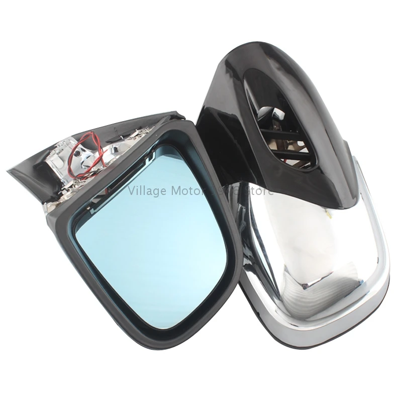 Motorcycle Rearview Mirrors w/ LED Turn Signal Light Side Mirror For BMW K1200 K1200LT K1200M 1999-2008 Rear View Mirrors