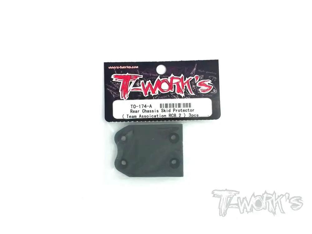 T-WORKS 1/8 Team Associated RC8.2 buggy 3PC Rear Chassis Skid Protector anti-scratch sheet chassis protection board Reduce wear