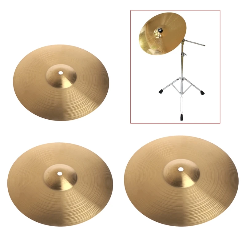 Beginner Copper Alloy Crash Cymbal Drum Durable Brass Percussion Instrument 8 10