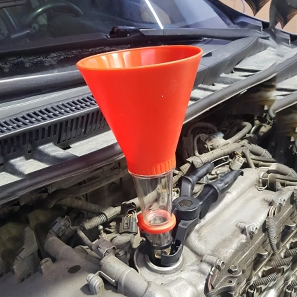 Adjustable Gasoline Special Funnel Fuel Add Funnel Tools Universal Car Engine Oil Funnel Non-leakage Design