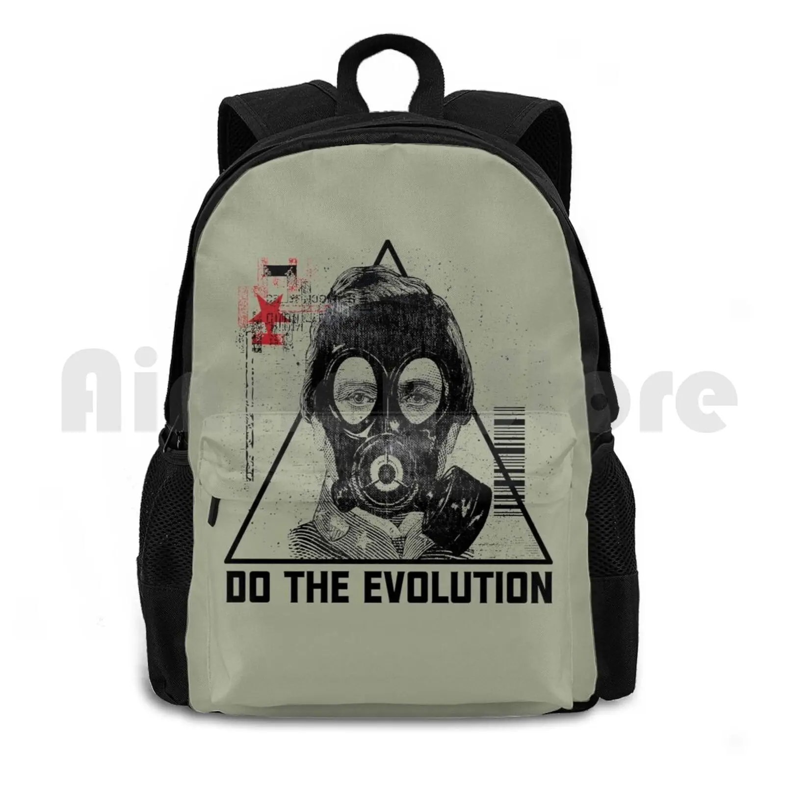 Do The Evolution Outdoor Hiking Backpack Riding Climbing Sports Bag Gas Grunge Band Vintage Retro Army Military