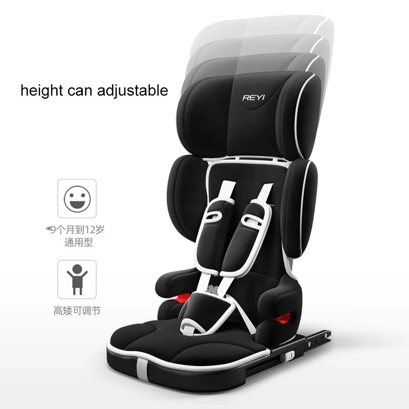 Universal Child Car Safety Seats Portable Folding Isofix Latch Baby Car Seat Baby Booster Seat For 9M-12 years Old