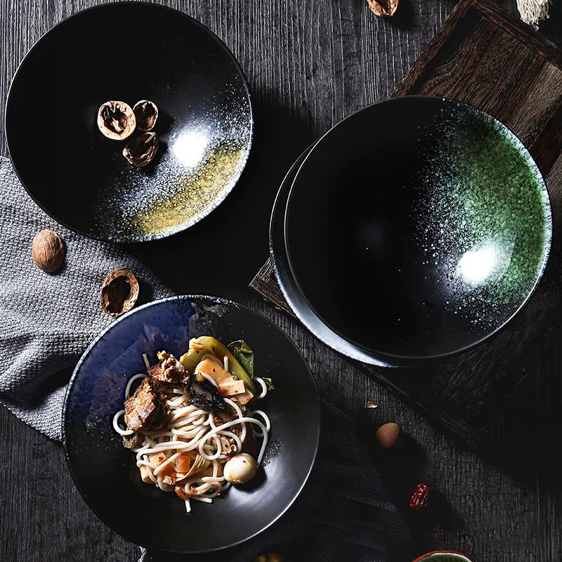 LingAo Kiln Glazed Ceramic Noodle Bowl, Malatang Bowl, Home, Restaurant Application