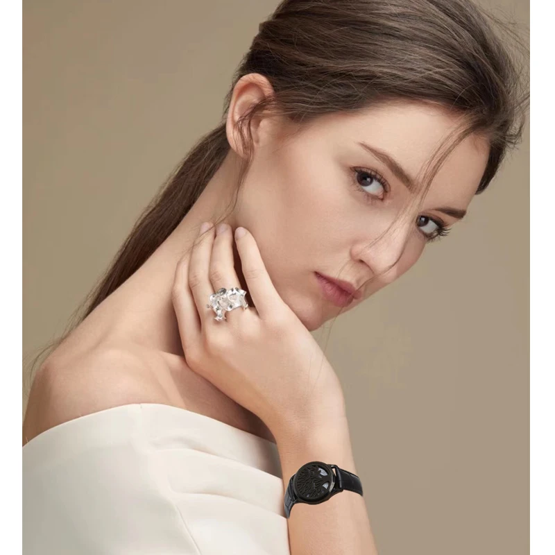 Black Genuine Leather Man Woman Crystal Aroma Locket Bracelet Stainless Steel Bangle Essential Oils Aromatherapy Locket Bracelet