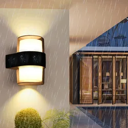 Luz LED de pared impermeable para exteriores, lámpara moderna de estilo nórdico para interiores, sala de estar, porche, jardín, 9W, 18W, 110V, 220V, 230V